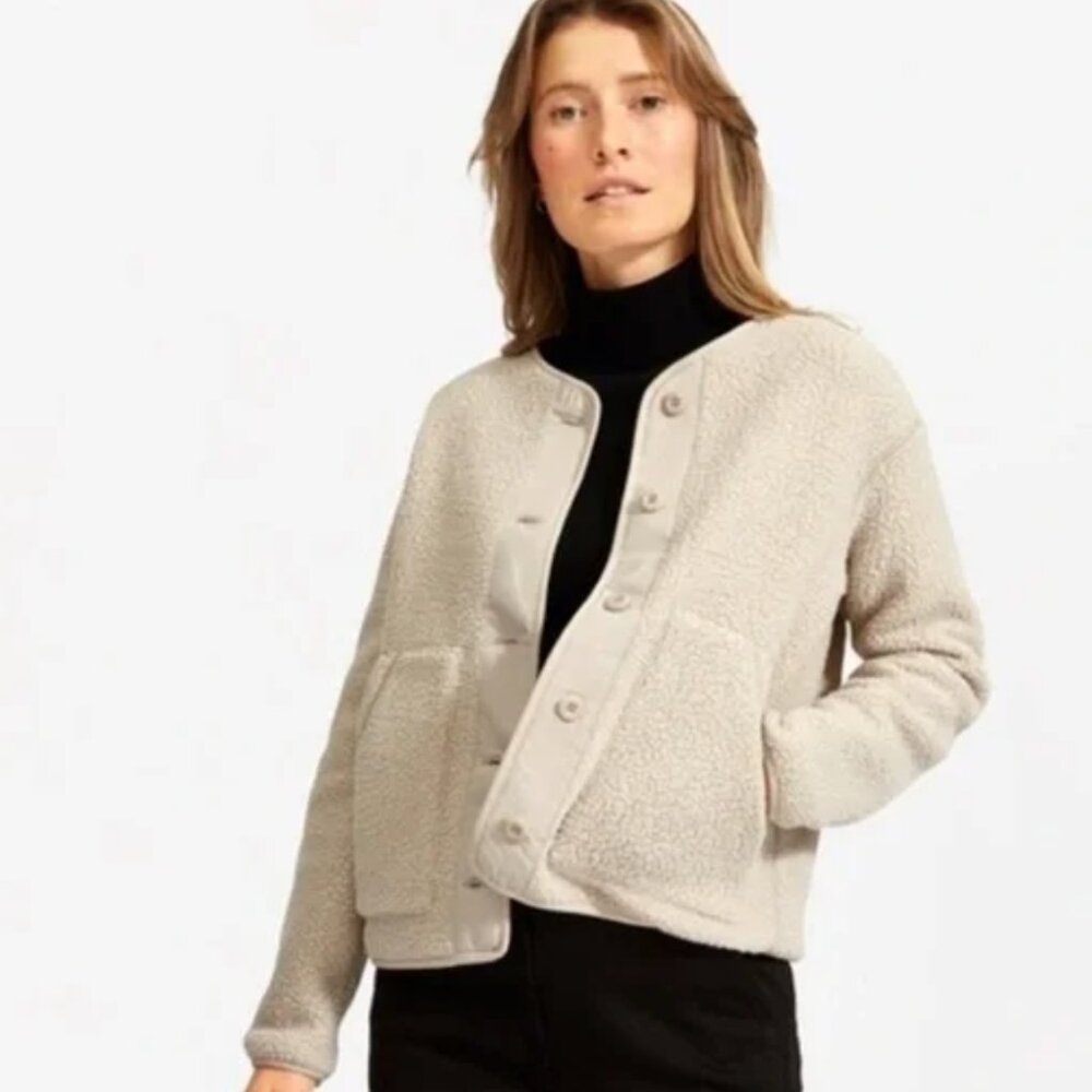 Everlane Cream Sherpa Jacket